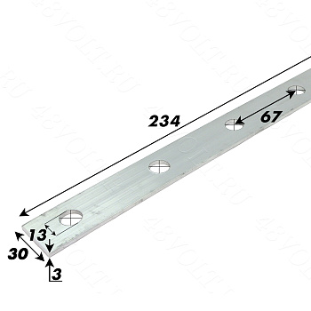 Перемычка LTO (литий-титанат) 66160 4 отверстия 3мм